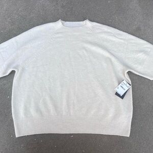 Vince Camuto Cream Short Sleeve Sweater XL NWT Nordstrom